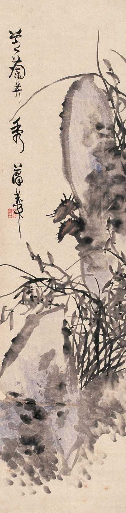蒲华 近代 芝兰并秀 立轴